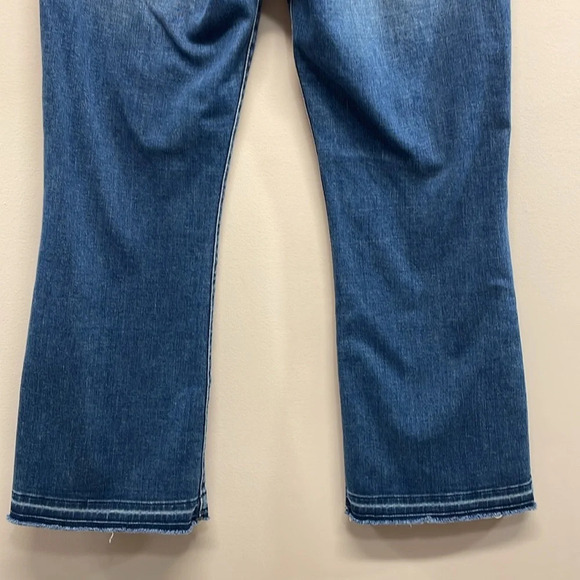 True Religion Becca Mid Rise Bootcut Crop Denim Jeans   Raw Hem 29 - Picture 6 of 16